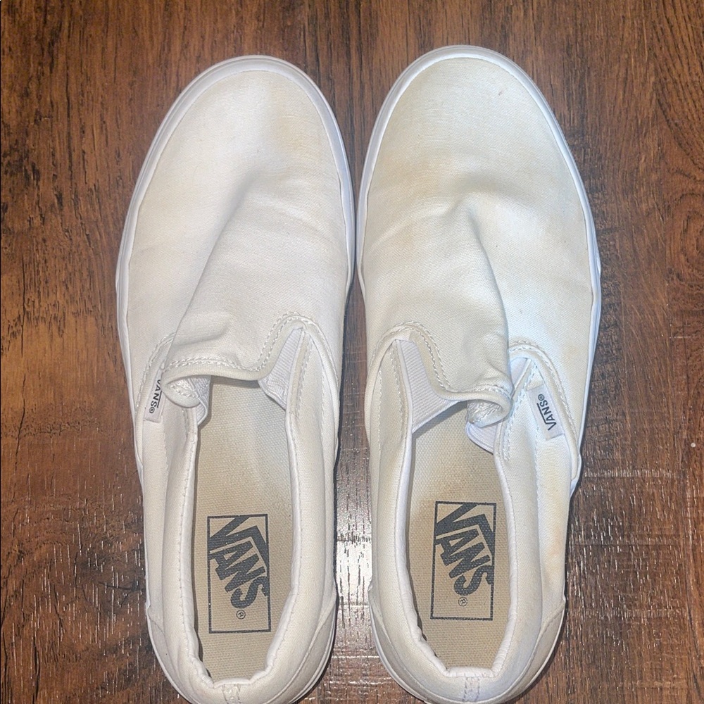 Vans Classic White Slip-On Sneakers